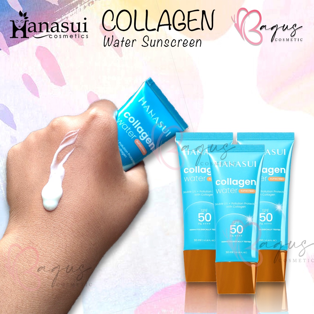 ⭐BAGUS⭐HANASUI COLLAGEN WATER SUNSCREEN SPF 50 PA++ 30ML | Sunscreen