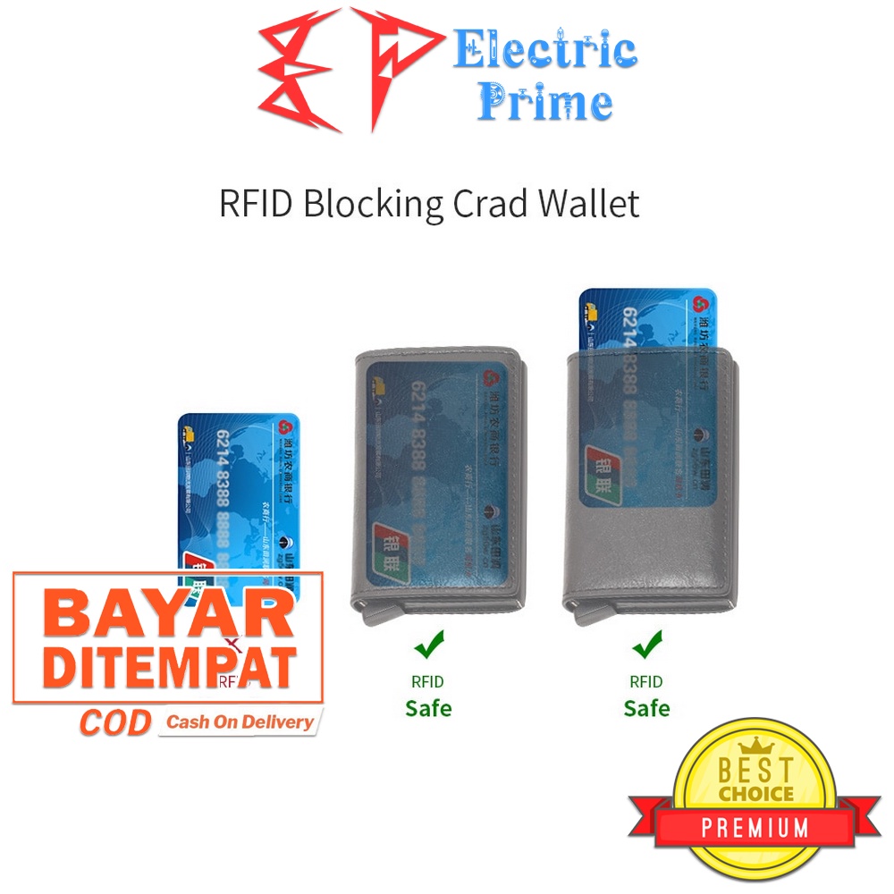 Card Holder Anti RFID Pop Up Dompet Kartu Mini Blocking Scan Aluminium TRIPLEDI Tempat Uang ATM KTP STNK