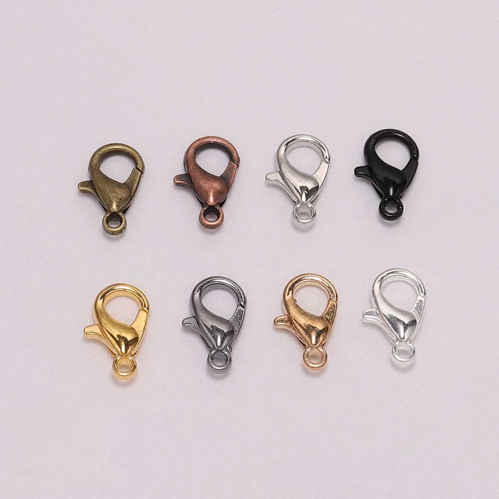 Bahan craft Multicolor Alloy Lobster Clasp Hooks 10pcs/lot For DIY Fashion Keychain Chain Bracelet Jewelry Accessories