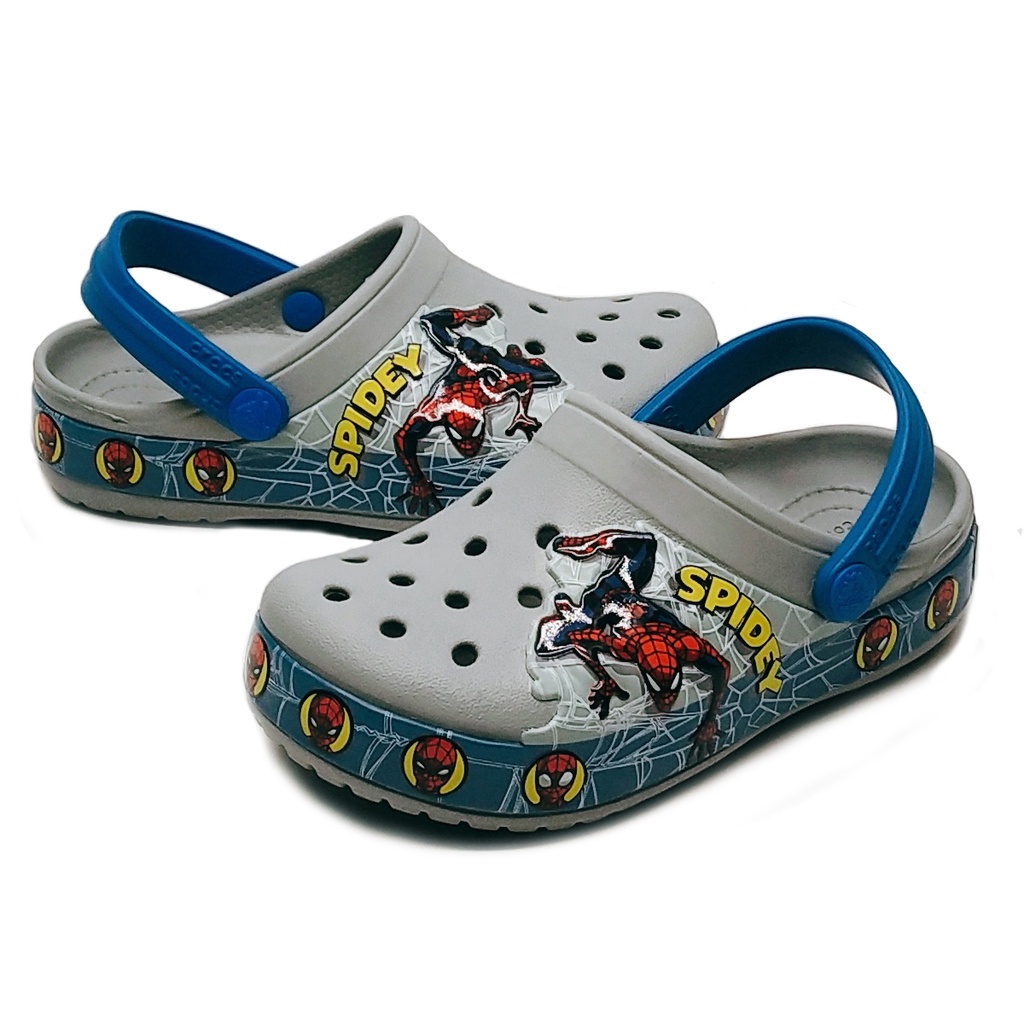Crocs Kids Funlab / Train / Spiderman / Sandal Anak Karakter / Sandal Anak / Sandal Anti Licin / Sandal Lucu