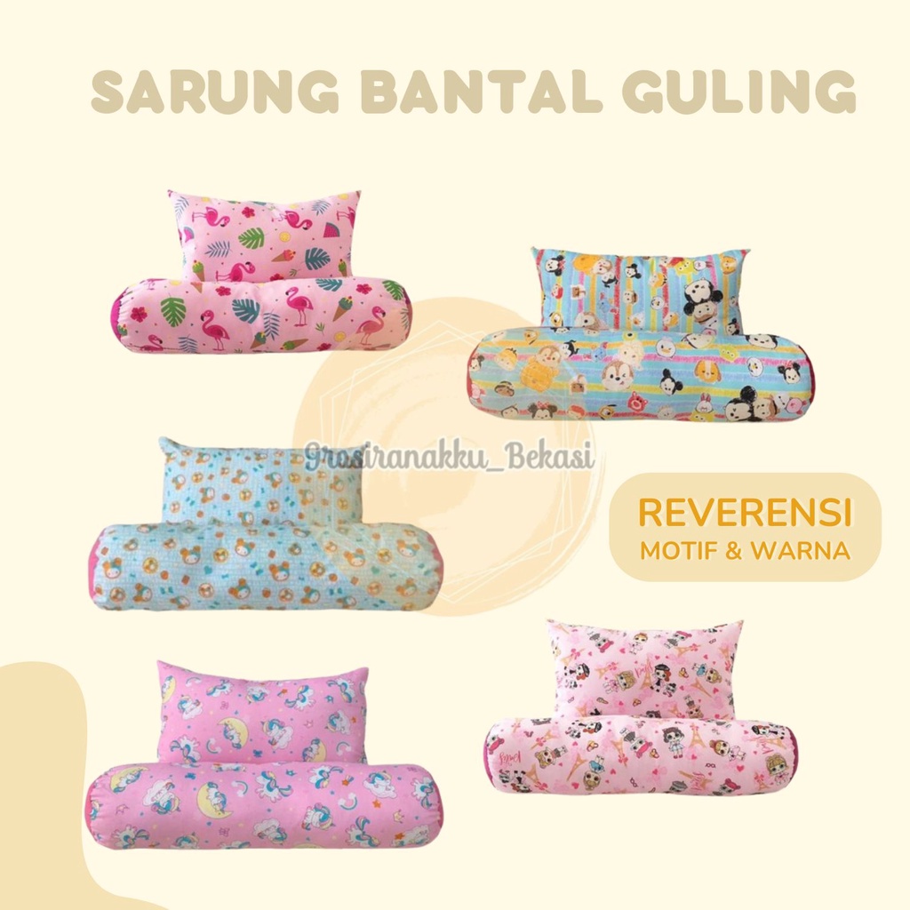 Sarung Bantal Guling Anak Motif Cewek Murah