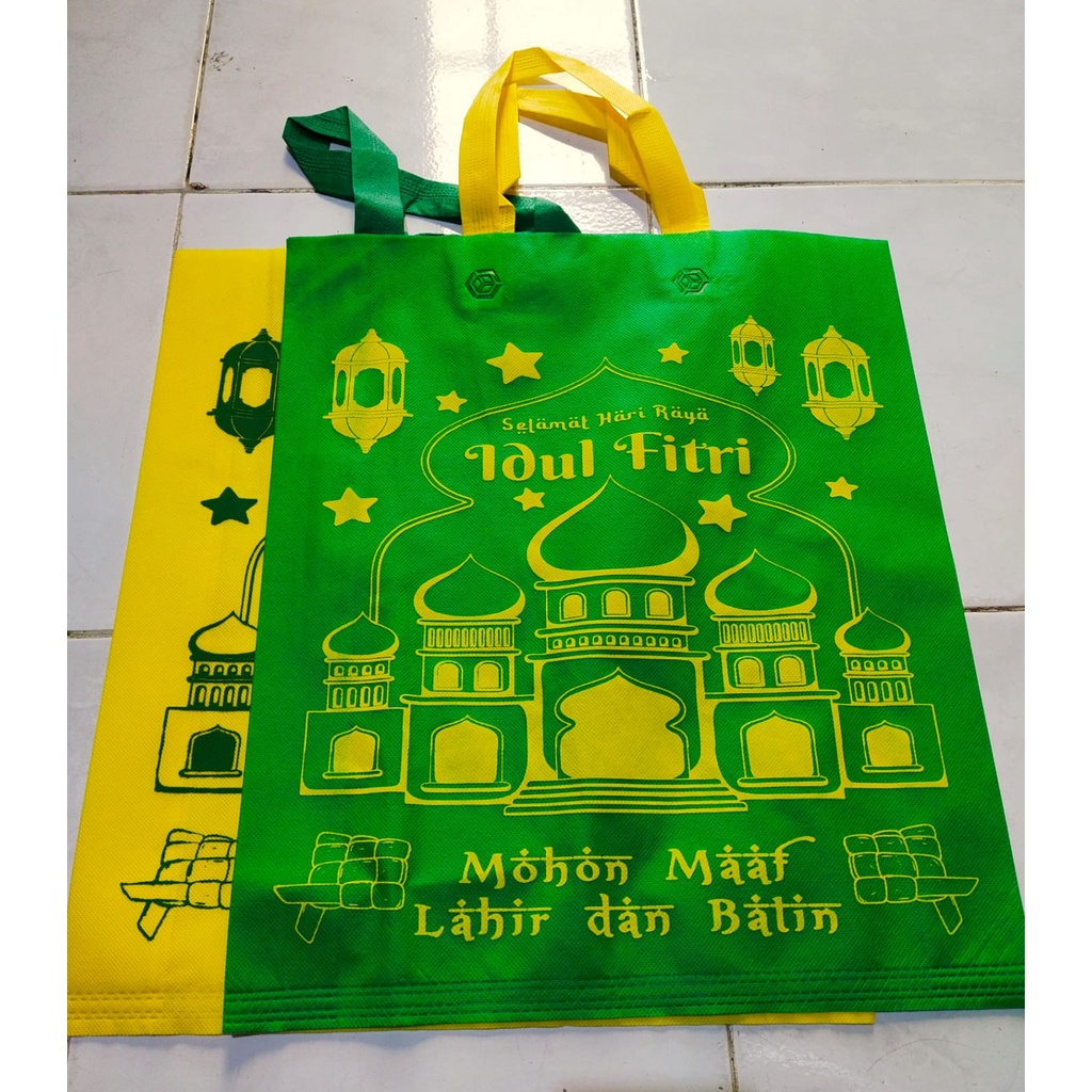 Tas Kain / Tas Tenteng Goodie Bag Kantongan idul fitri lebaran 38x45