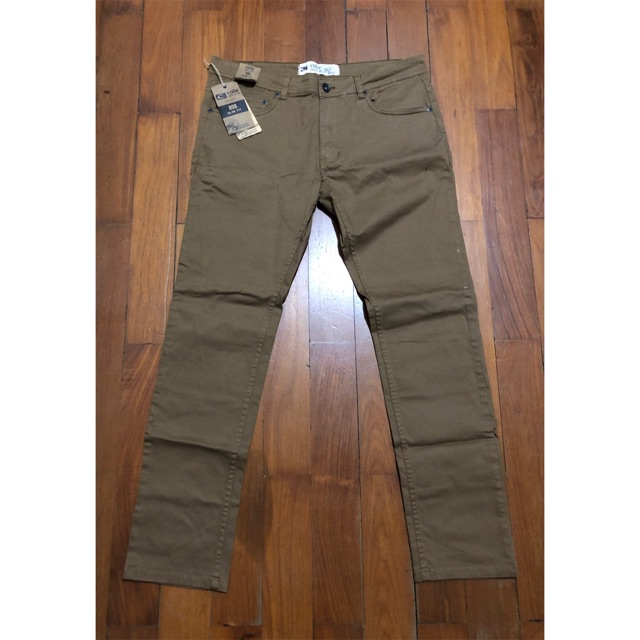 Celana panjang jeans pria Cole cokelat khaki