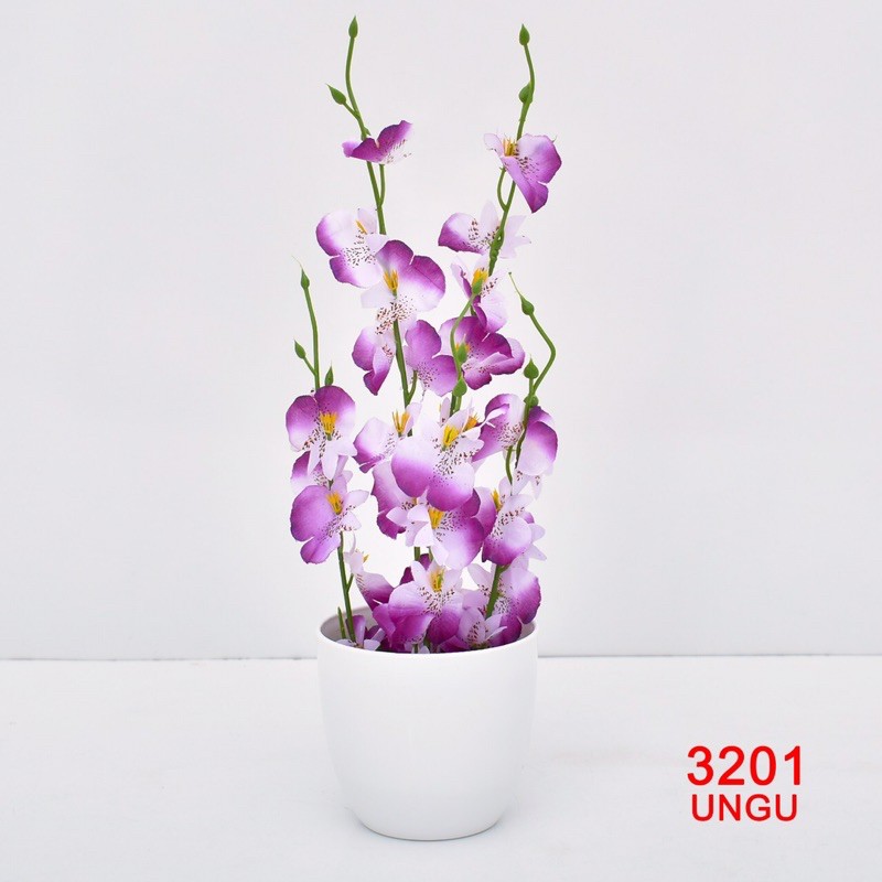 TIB / COD P3201( 1 KILO BISA 20 PCS ) BUNGA ANGRET / BUNGA PLASTIK/BUNGA DEKORASI-UNGU