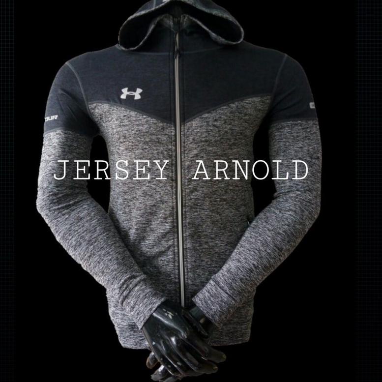[KODE PRODUK GI07640] JAKET UA HOODIE HODDIE HITAM ABU ABU2 BLACK GREY XXL 2XL XXXL 3XL GO ORI IMPOR
