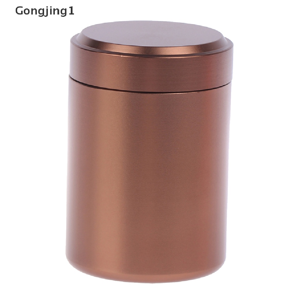 Gongjing1 1pc Toples Penyimpanan Teh / Herbal Kedap Udara Bahan Aluminum