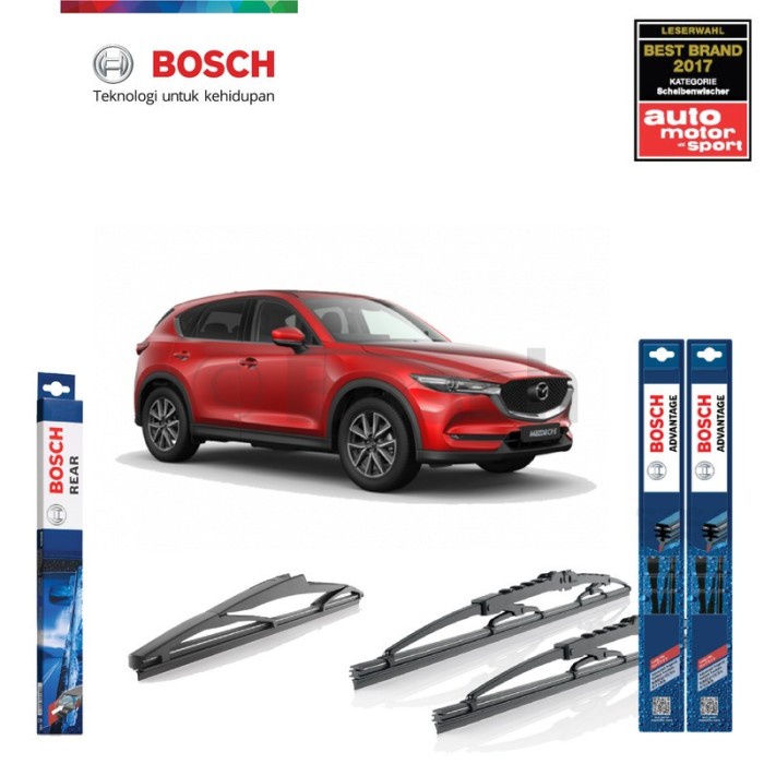 Wiper Depan Belakang Mazda CX 5 2012 - On Bosch Advantage