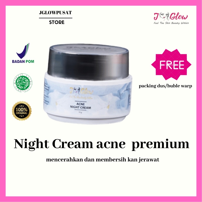 sunscreen jglow acne premium dan night acne premiium