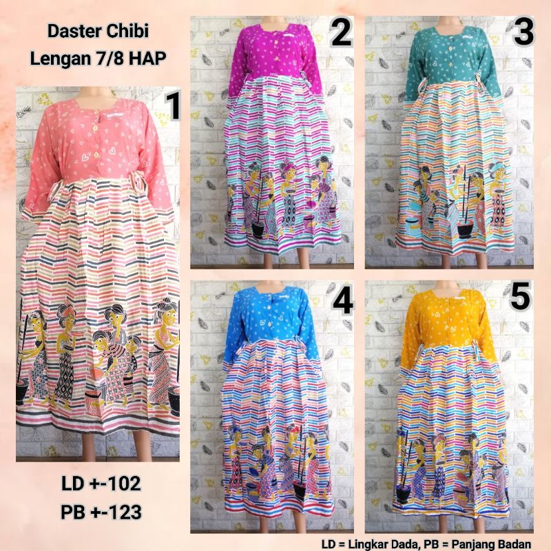 DASTER CHIBI LENGAN 7/8 HAP DASTER MODERN KEKINIAN BUSUI FRIENDLY ADEM BU TEJO BTKO + BGSLG