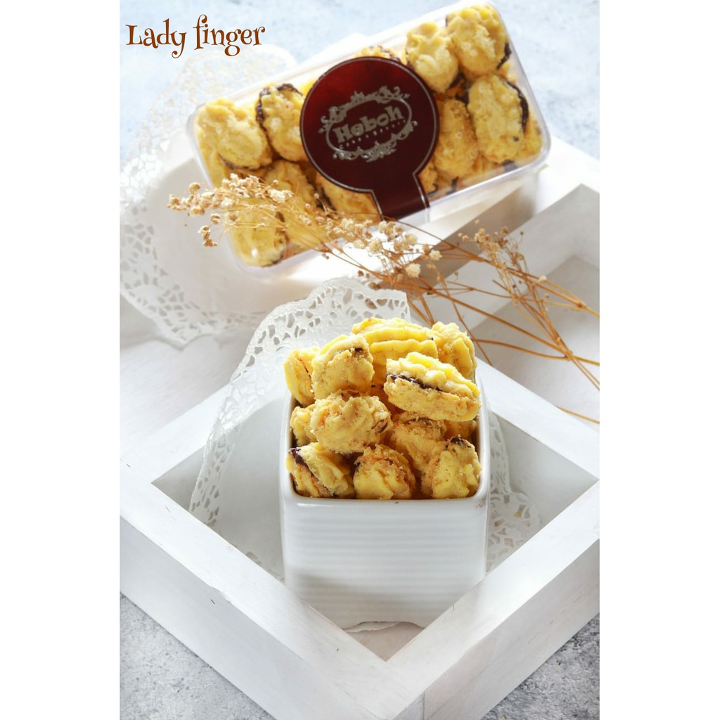 

Kue Kering Lebaran Premium Lady Finger By Heboh Cookies