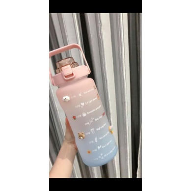 Botol 2 Liter Yiben Original Botol Motivasi Botol Pastel Botol Korea