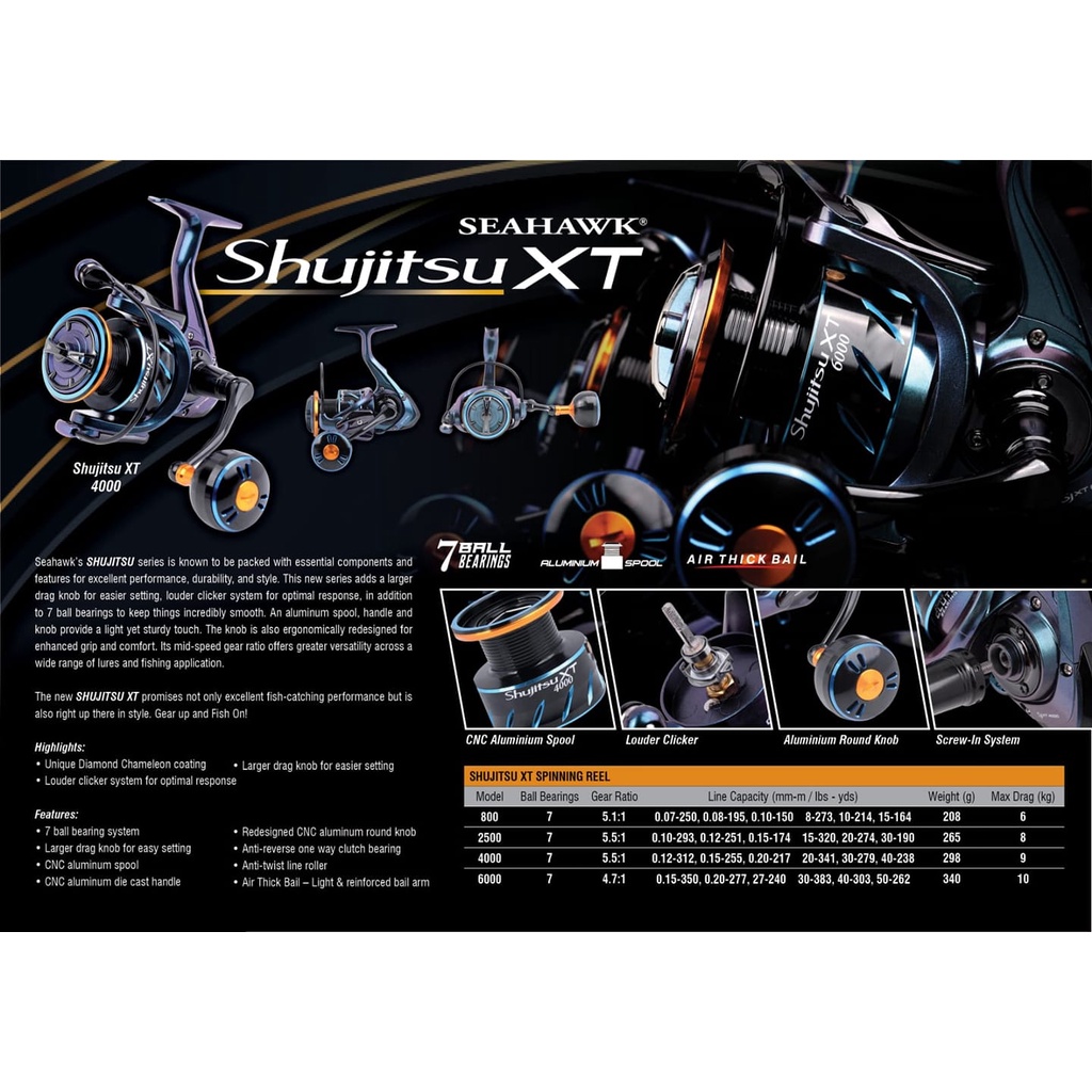 Reel SPINNING SEAHAWK SHUJITSU XT