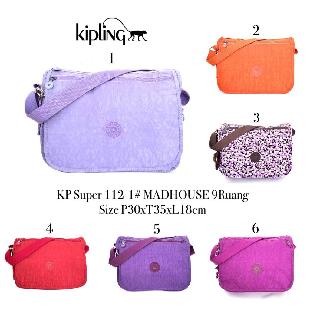 TAS KIPLING SELEMPANG KP 112 -1 MADHOUSE CEWEK COWOK MEDIUM SANTAI PRIA WANITA TAS SELEMPANG COWOK C