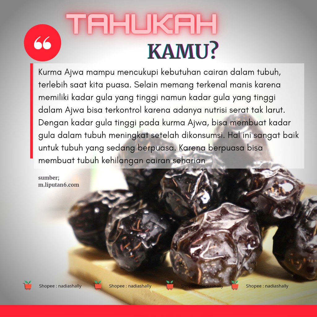 Kurma Ajwa ALIYAH Madinah 500gr Premium Enak KURMA NABI AZWA