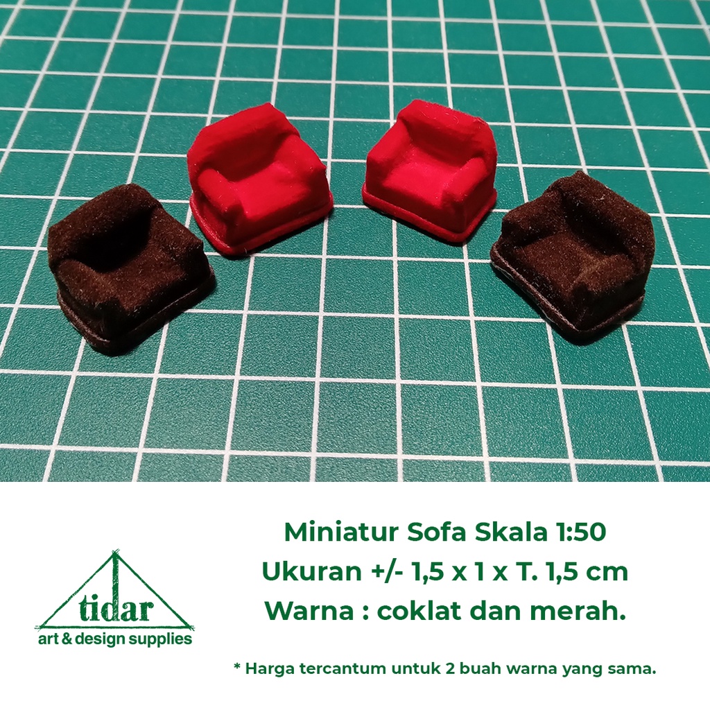 

[MR] HR - Miniatur Maket Sofa 1 Seat / Sofa Busa 1 Kursi Skala 1:50