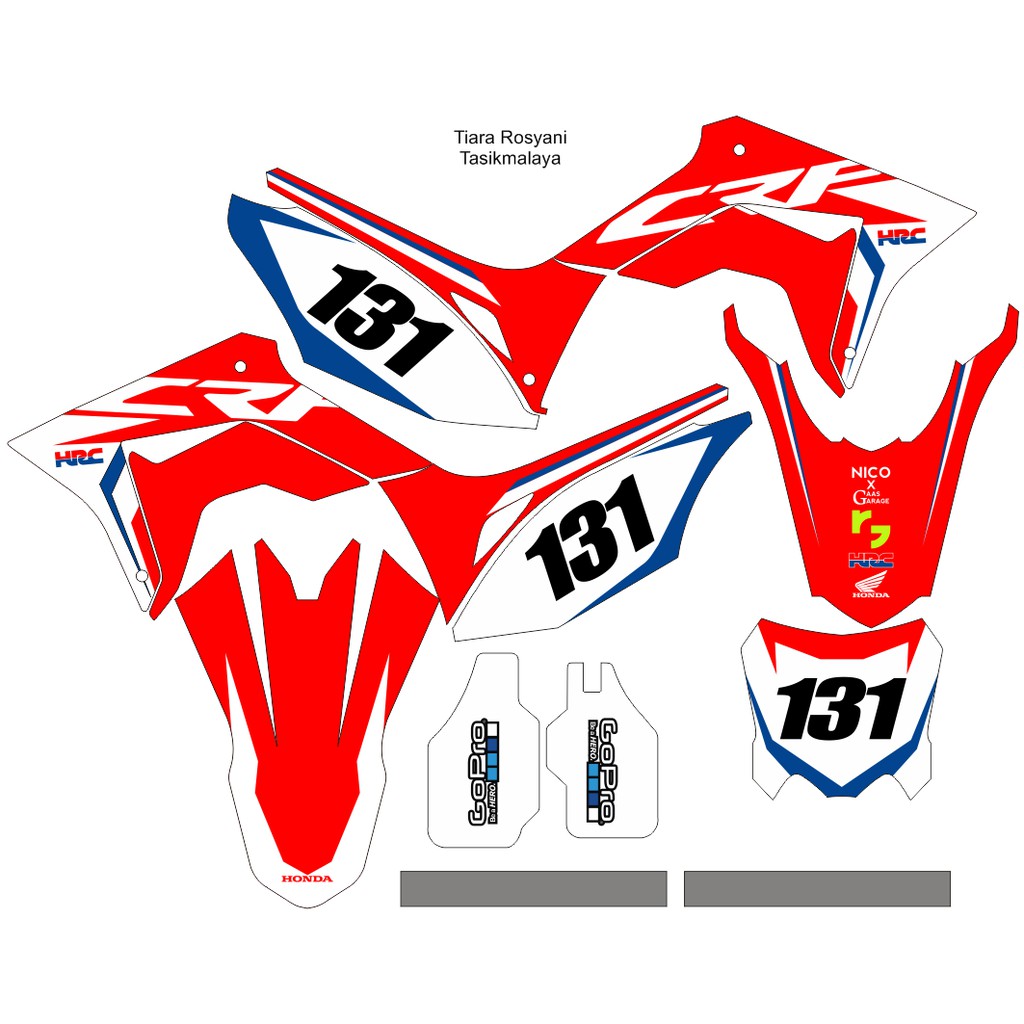 Sticker DECAL CRF 150 L Bisa Custom Stiker Honda CRF 150 L  (38)