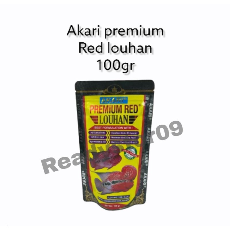 pelet akari premium red louhan lohan 100gr