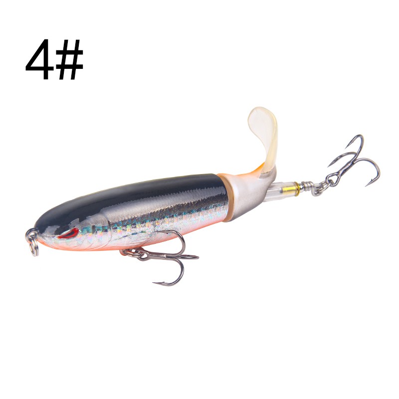 13g/10 cm Fishing Lure Kualitas Whopper Plopper Ikan Kecil Lure 3D Mata Plastik Umpan Keras-4 #