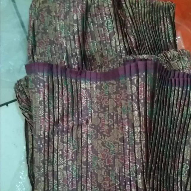 Promo Rok Plisket Songket Ori By Lala Skirt Skinny Ethnic Vintage Seragam Bridesmaids Panjang
