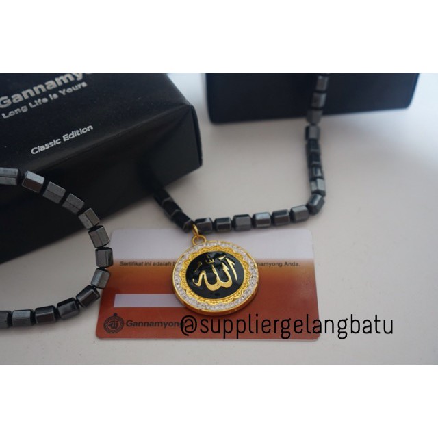 PROMO Kalung kesehatan LAFAL ALLOH WHITE GOLD GANNAMYONG new model aksesoris fashionita pria wanita