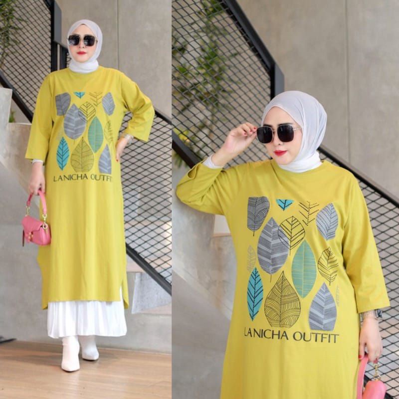 TERBARU LONG TUNIK KAOS WANITA HITS KEKINIAN PREMIUM // MIDI DRES WANITA