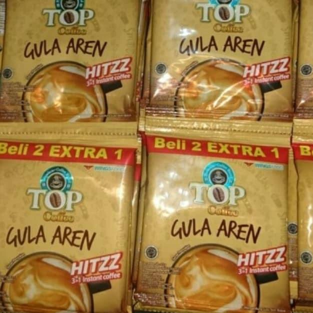 

[KODE 7ATL9] [1 RENCENG SI 15 SACHET] Top Kopi GULA AREN Coffee Instant 22 gr Wings Food PROMO 22gr Renteng