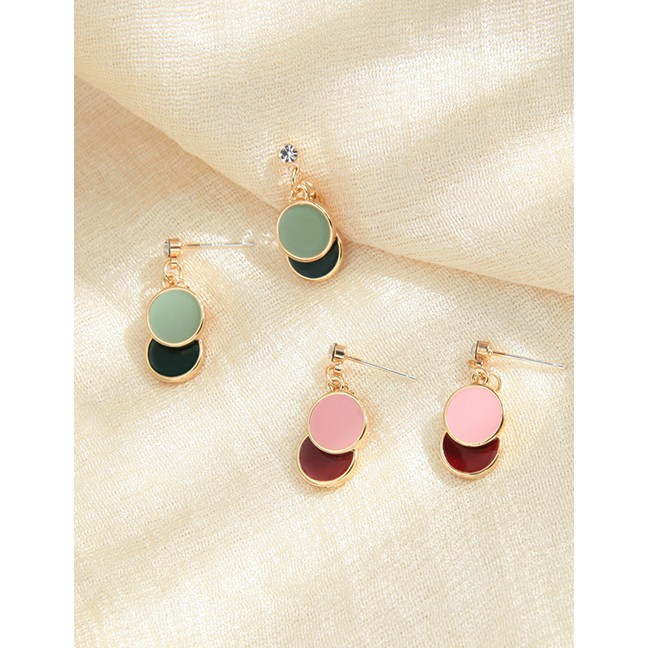 LRC Anting Tusuk Fashion Enamel Glazed Ring Stud Earrings D84681