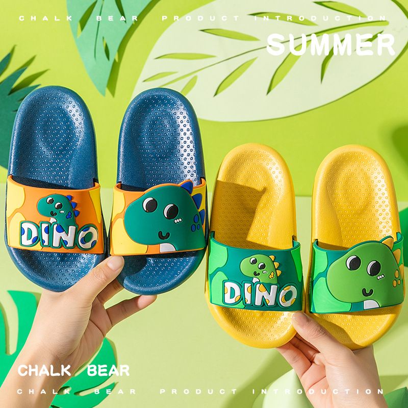 kiddiwear DINO EGG sendal karet selop slip on anak cowok DINO POLOS S5