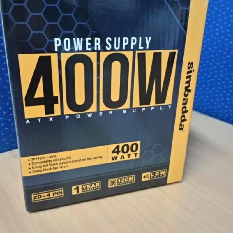 PSU 400 WATT POWER SUPPLY PC SIMBADDA 400W