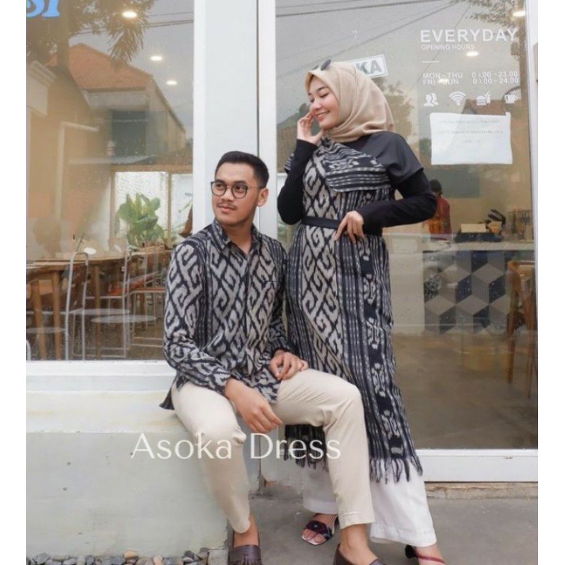 ( READY STOK ) DRES ASOKA Couple Tenun Lebaran Baju Kondangan