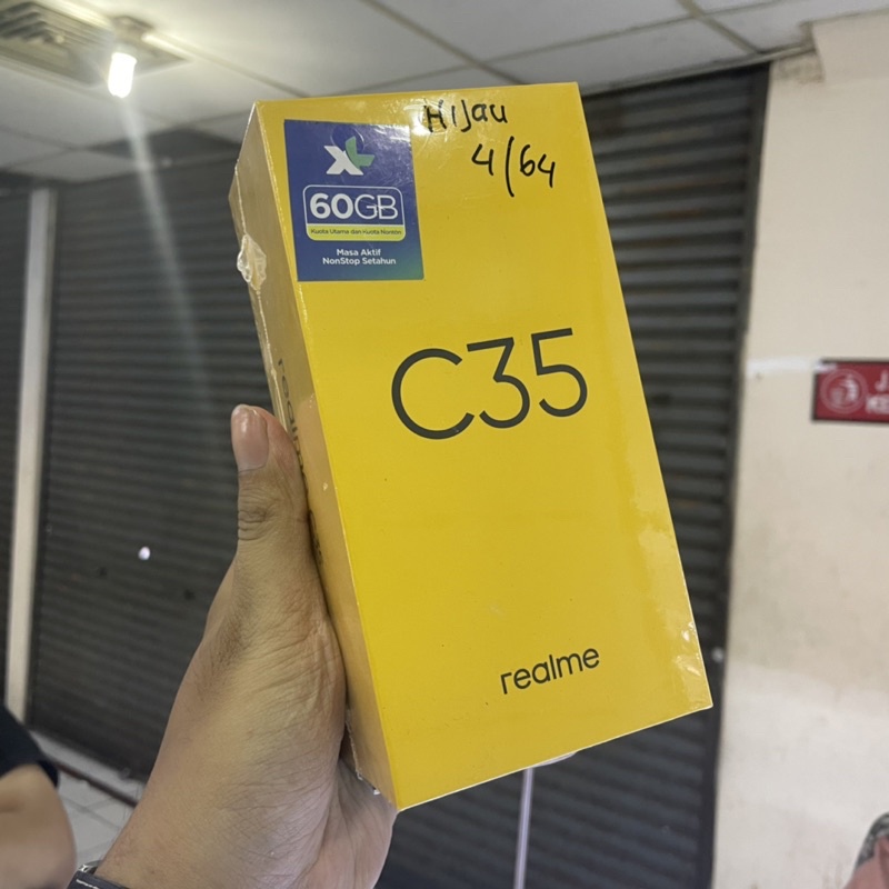 realme c35 new ram 4/64gb garansi resmi warna hijau