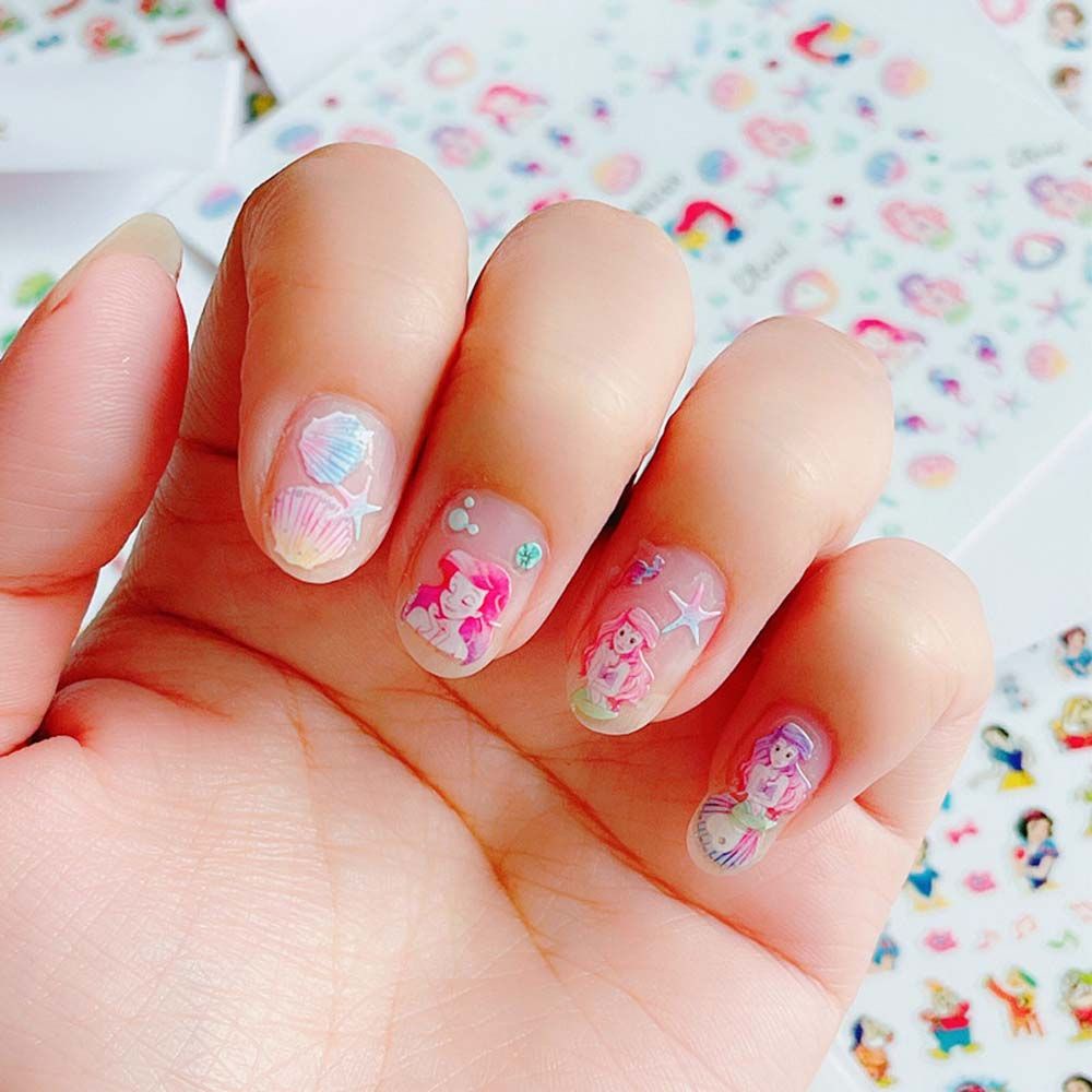 Mxbeauty Stiker Kuku Motif Kartun Anime Sophia Anna Untuk Dekorasi Nail Art / Manicure Diy