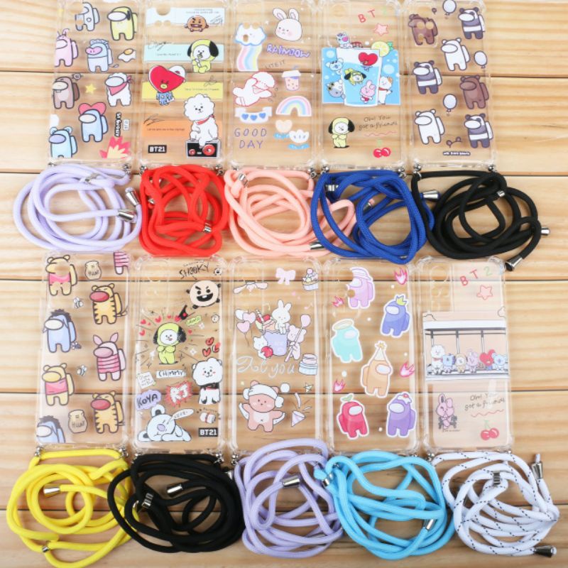 Case Sling ClearCase Karakter With Tali For Samsung A11/M11