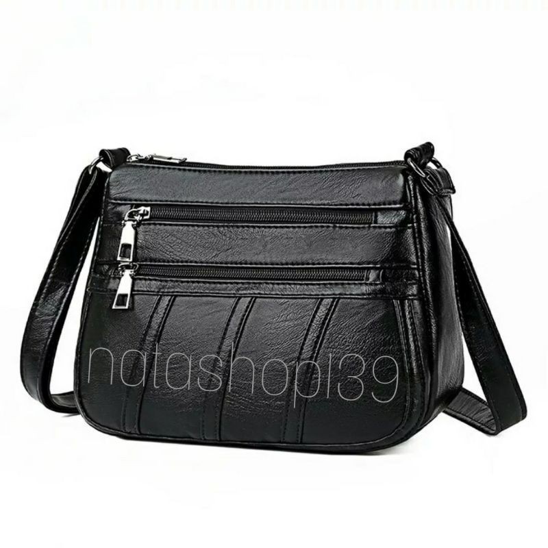 Hot Sale Fashion Tas Selempang Kulit Wanita Simple Multi-pocket