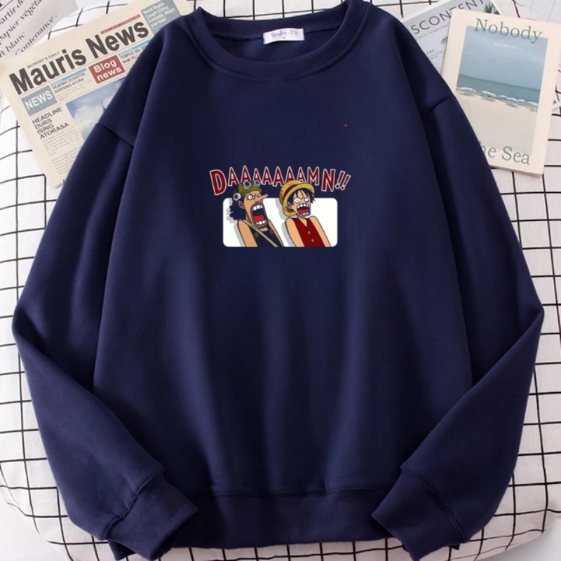 Sweater Dewasa Anime One Piece Damn Luffy Usop