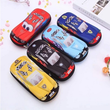 TEMPAT PENSIL EVA MOBIL POLISI - PENCIL CASE EVA FOAM CARS - KOTAK PENSIL EMBOS 6D