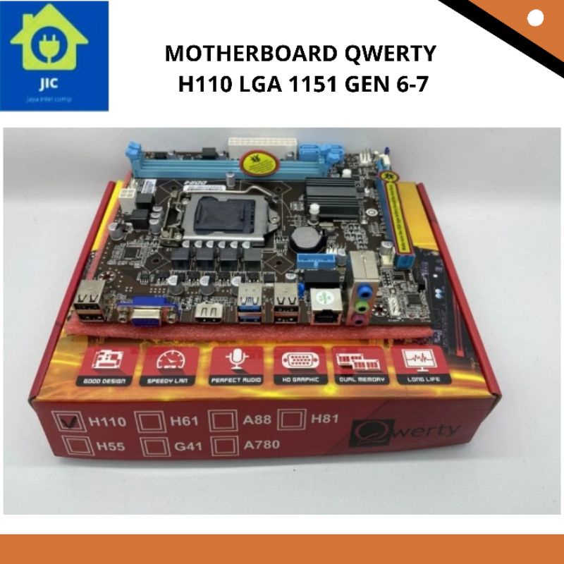 MOTHERBOARD QWERTY H110 LGA 1151 GEN 6-7
