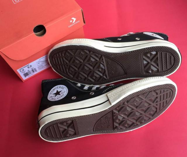 SEPATU CONVERSE 70S HIGH EGRET  BLACK WHITE MADE IN VIETNAM