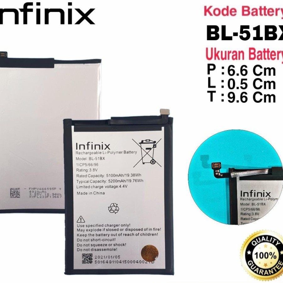 Baterai Battery batere  Original Infinix Note 8i X683 X683B BL-51BX BL51BX