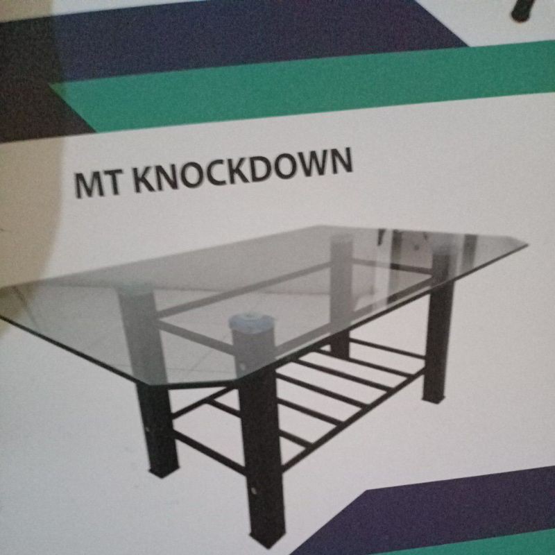 MEJA KACA KNOCKDOWN