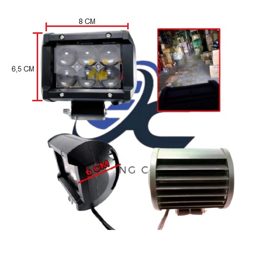 LAMPU TEMBAK SOROT LED 6 MATA KOTAK