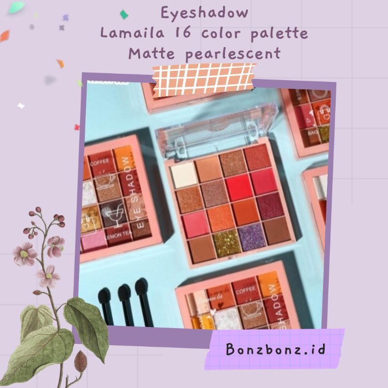 Eyeshadow Lameila16 Color Eyesshadow Palette Matte Pearlescent || Original 16 warna korean