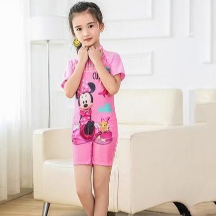 BR2-Baju Renang Import Anak Perempuan Pendek Karakter