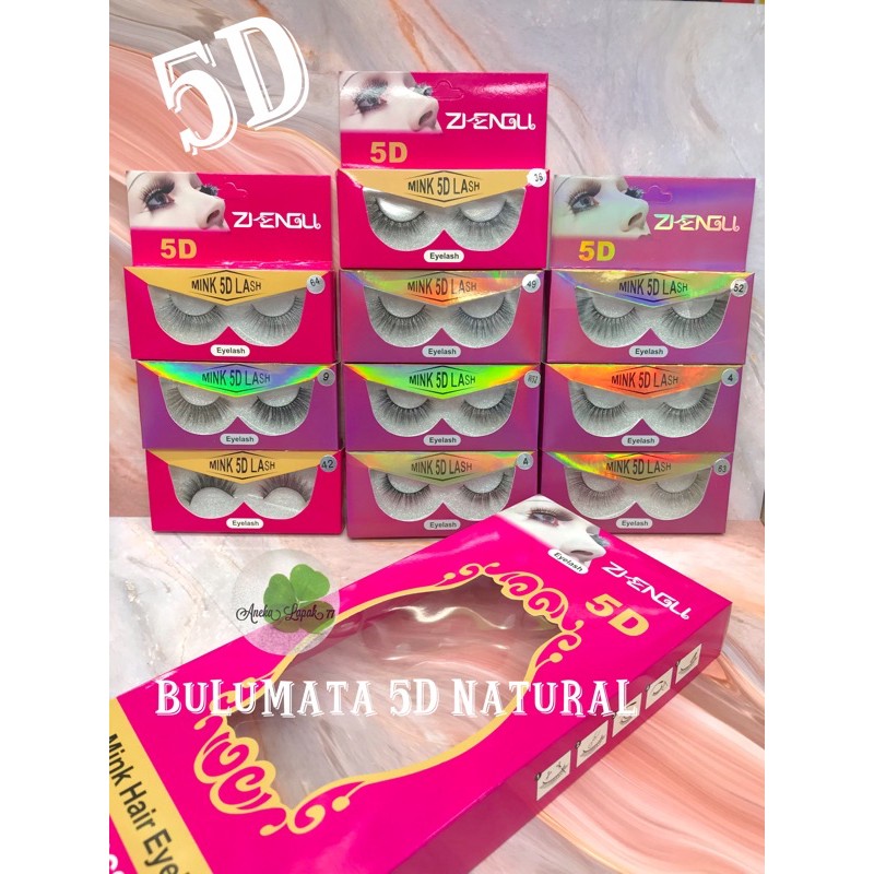 Bulumata 5D Natural Eyeslash Palsu Mewah Cetar Murah