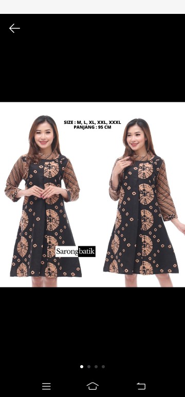 Atasan Dress Batik Wanita Sogan Seno Dsc04940