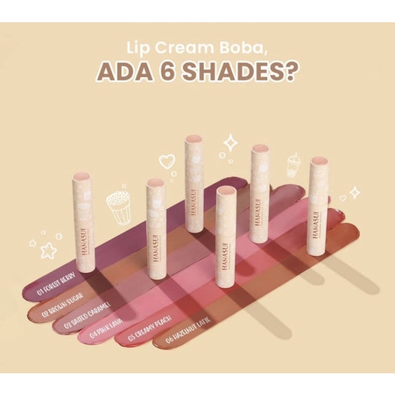 Hanasui Mattedorable Lip Cream BOBA EDITION