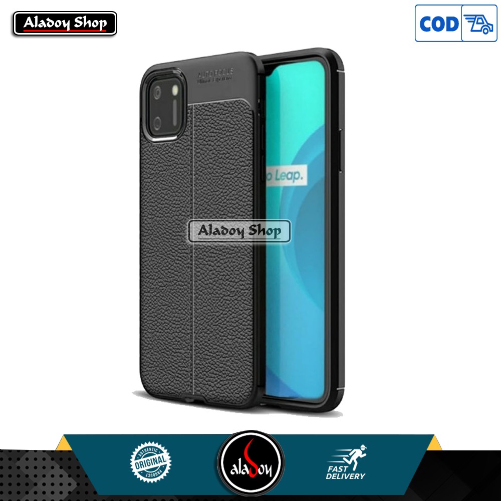 Case Realme C11 , C12 , C15 Ultra Slim Autofocus Leather Premium Soft Case