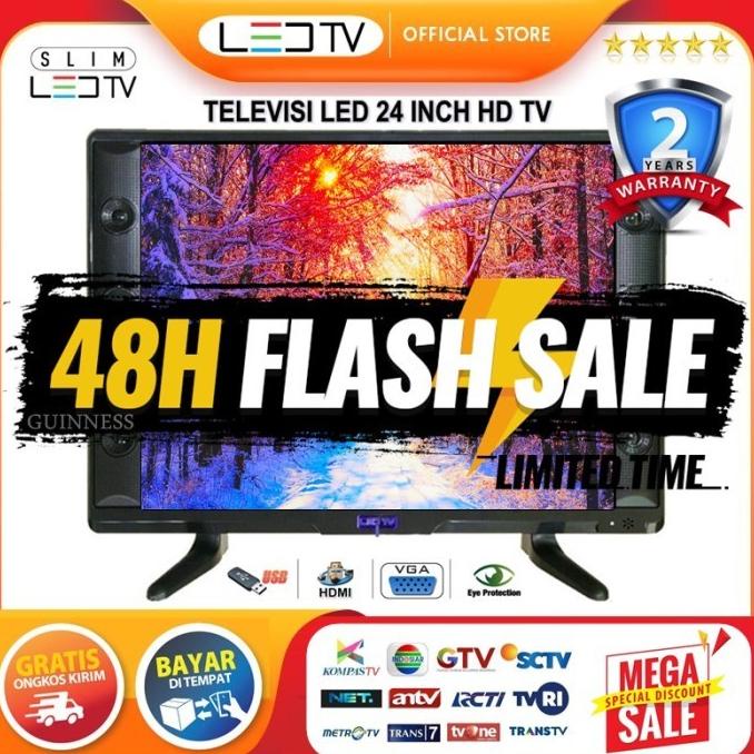 TV LED ANIMAX 24 inc bisa buat monitor cctv, PC sama televisi