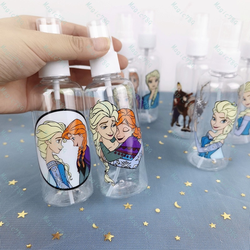 Magic789 Lovely Frozen Elsa Spray Bottle for Cosmetic 100ML Plastic Cartoon Travel Size Bottles