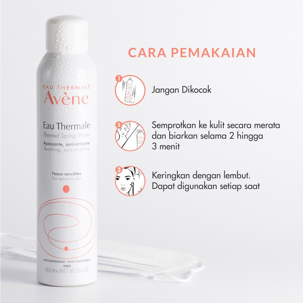 AVENE Thermal Spring Water Eau Thermale 300ml Face Mist Pelembab Penyegar Kulit Sensitif spray【100% ori】